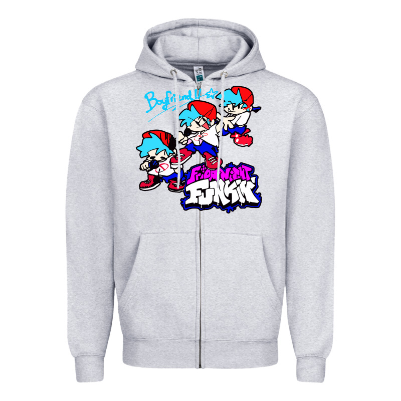 Friday Night Funkin Boyfriend Zipper Hoodie by artisFamous | Teevron