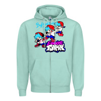 Seafoam friday night funkin boyfriend Zipper Hoodie - artisFamous