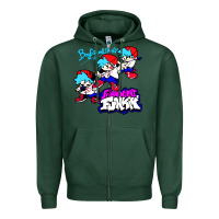 Sports Green friday night funkin boyfriend Zipper Hoodie - artisFamous