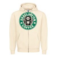 Sandshell skeleton coffee halloween Zipper Hoodie - artisFamous