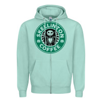 Seafoam skeleton coffee halloween Zipper Hoodie - artisFamous