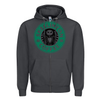Smoke skeleton coffee halloween Zipper Hoodie - artisFamous