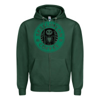 Sports Green skeleton coffee halloween Zipper Hoodie - artisFamous