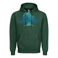 Sports Green hawaii aloha art Zipper Hoodie - artisFamous