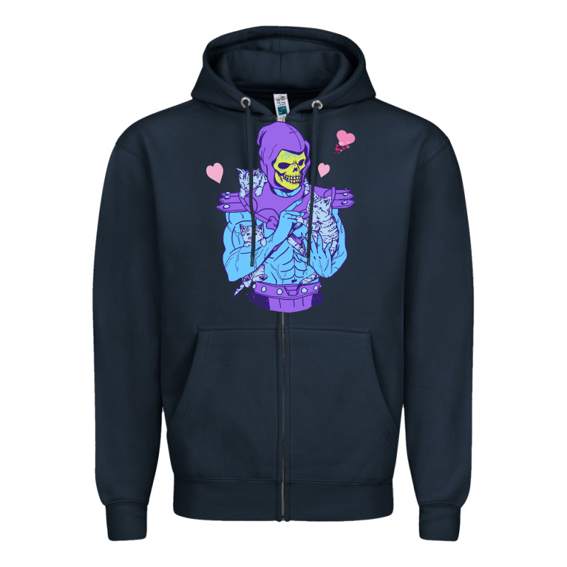Skeletor's Cat Zipper Hoodie by artisFamous | Teevron