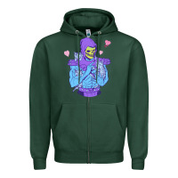 Sports Green skeletor's cat Zipper Hoodie - artisFamous