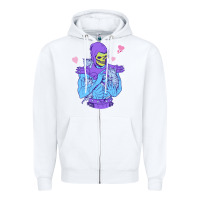 White skeletor's cat Zipper Hoodie - artisFamous