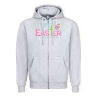 Heather Grey happy easter Zipper Hoodie - artisFamous