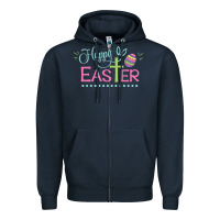 Navy happy easter Zipper Hoodie - artisFamous