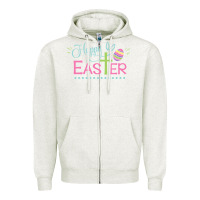 Oatmeal Heather happy easter Zipper Hoodie - artisFamous