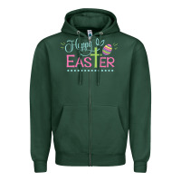 Sports Green happy easter Zipper Hoodie - artisFamous