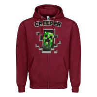 Burgundy creeper Zipper Hoodie - artisFamous