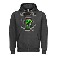 Charcoal Heather creeper Zipper Hoodie - artisFamous