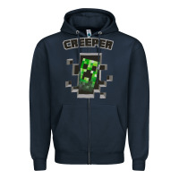 Navy creeper Zipper Hoodie - artisFamous