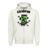 Oatmeal Heather creeper Zipper Hoodie - artisFamous
