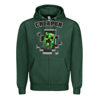 Sports Green creeper Zipper Hoodie - artisFamous