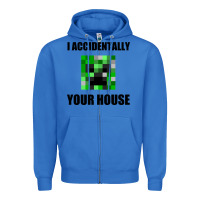 True Royal creeper meme Zipper Hoodie - artisFamous