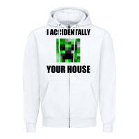 White creeper meme Zipper Hoodie - artisFamous