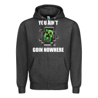 Charcoal Heather creeper meme Zipper Hoodie - artisFamous