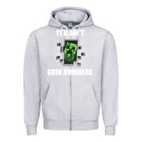 Heather Grey creeper meme Zipper Hoodie - artisFamous