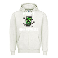 Oatmeal Heather creeper meme Zipper Hoodie - artisFamous