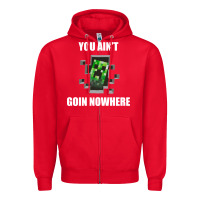 Red creeper meme Zipper Hoodie - artisFamous