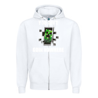 White creeper meme Zipper Hoodie - artisFamous