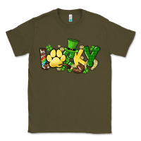 Army Green lucky pet  St. Patrick's Classic Tee - HowdyJamesFarm