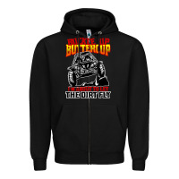 Black funny mudding Zipper Hoodie - artisFamous