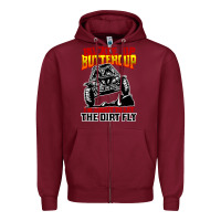 Burgundy funny mudding Zipper Hoodie - artisFamous