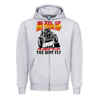 Heather Grey funny mudding Zipper Hoodie - artisFamous