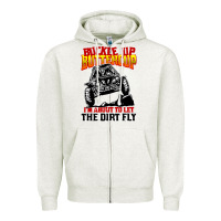 Oatmeal Heather funny mudding Zipper Hoodie - artisFamous