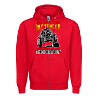 Red funny mudding Zipper Hoodie - artisFamous