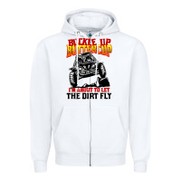 White funny mudding Zipper Hoodie - artisFamous