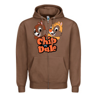 Chestnut chip n dale Zipper Hoodie - artisFamous