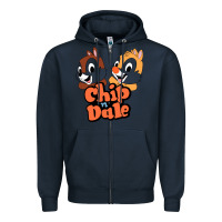 Navy chip n dale Zipper Hoodie - artisFamous
