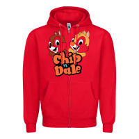 Red chip n dale Zipper Hoodie - artisFamous