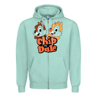 Seafoam chip n dale Zipper Hoodie - artisFamous