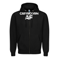 Black capricorn af zodiac sign Zipper Hoodie - artisFamous