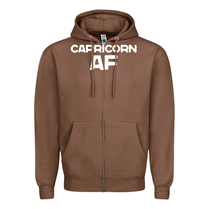 Capricorn Af Zodiac Sign Zipper Hoodie by artisFamous | Teevron