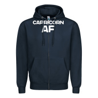 Navy capricorn af zodiac sign Zipper Hoodie - artisFamous