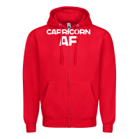 Red capricorn af zodiac sign Zipper Hoodie - artisFamous