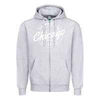 Heather Grey chicago Zipper Hoodie - artisFamous