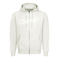 Oatmeal Heather chicago Zipper Hoodie - artisFamous