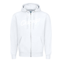 White chicago Zipper Hoodie - artisFamous