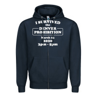 Navy i survived denver prohibition 2020 Zipper Hoodie - artisFamous