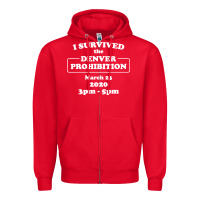 Red i survived denver prohibition 2020 Zipper Hoodie - artisFamous
