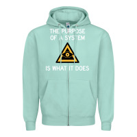 Seafoam posiwid dark mode Zipper Hoodie - artisFamous