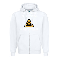 White posiwid dark mode Zipper Hoodie - artisFamous