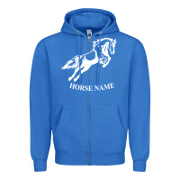 Personalised Horse Printed Equestrian Riding Cob Jumping Rider Horse Zipper Hoodie | Teevron